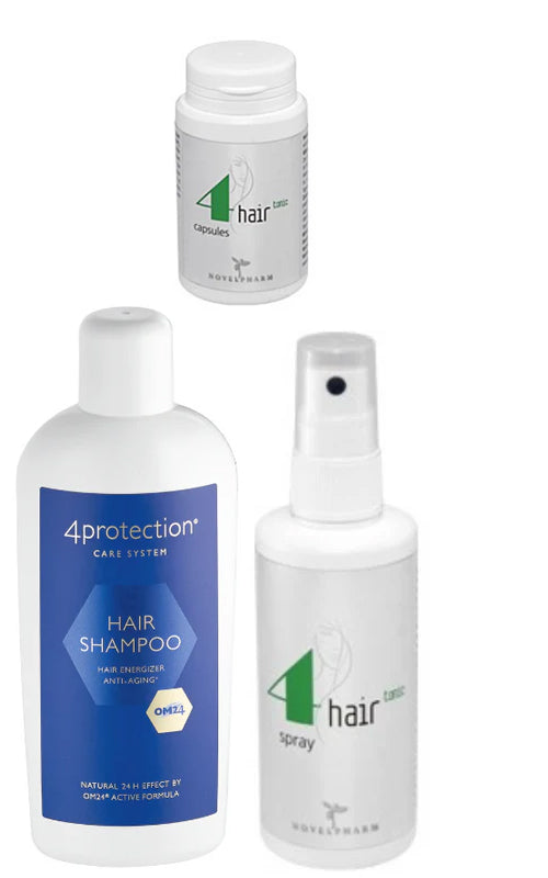 OMNIMEDICA 4Hair SET: SHAMPOO, Spray und Capsules